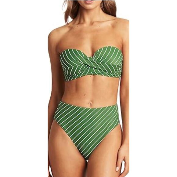 Sea Level Swim Green Shoreline Regular Bikini Bottom 8 NWT - Picture 3 of 3